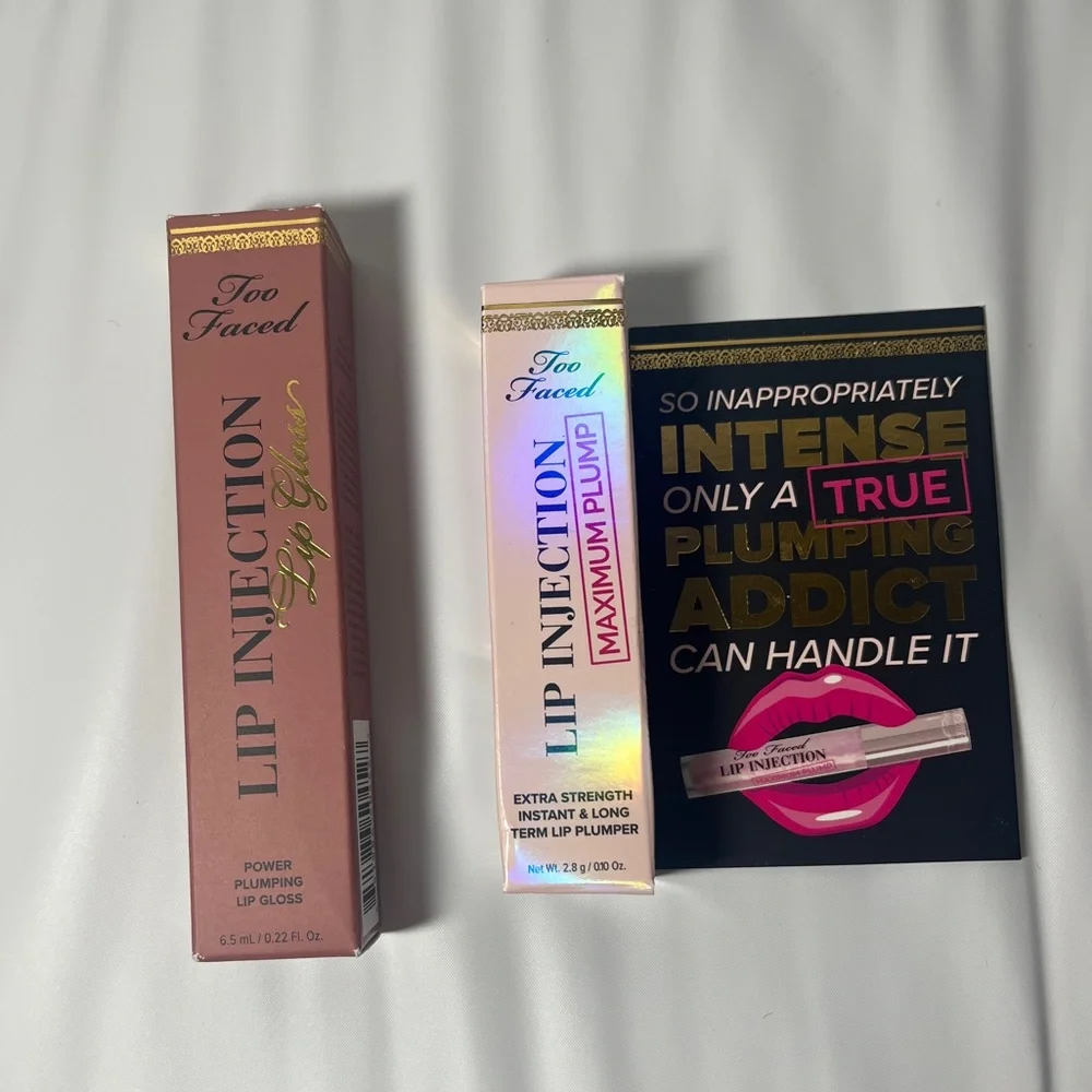 Too Faced Lip Injection Set: Wifey for Lifey Gloss & Maximum Plump Lipgloss - Picture 1 of 10